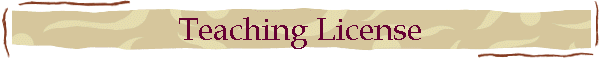 Teaching License