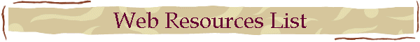 Web Resources List